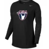 Nike Women's USA Weightlifting Legend LS Crew - Black/Black/Cool Grey
