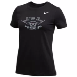 Nike Women's USA Fencing Legends Of The Piste Tee - Black/Silver