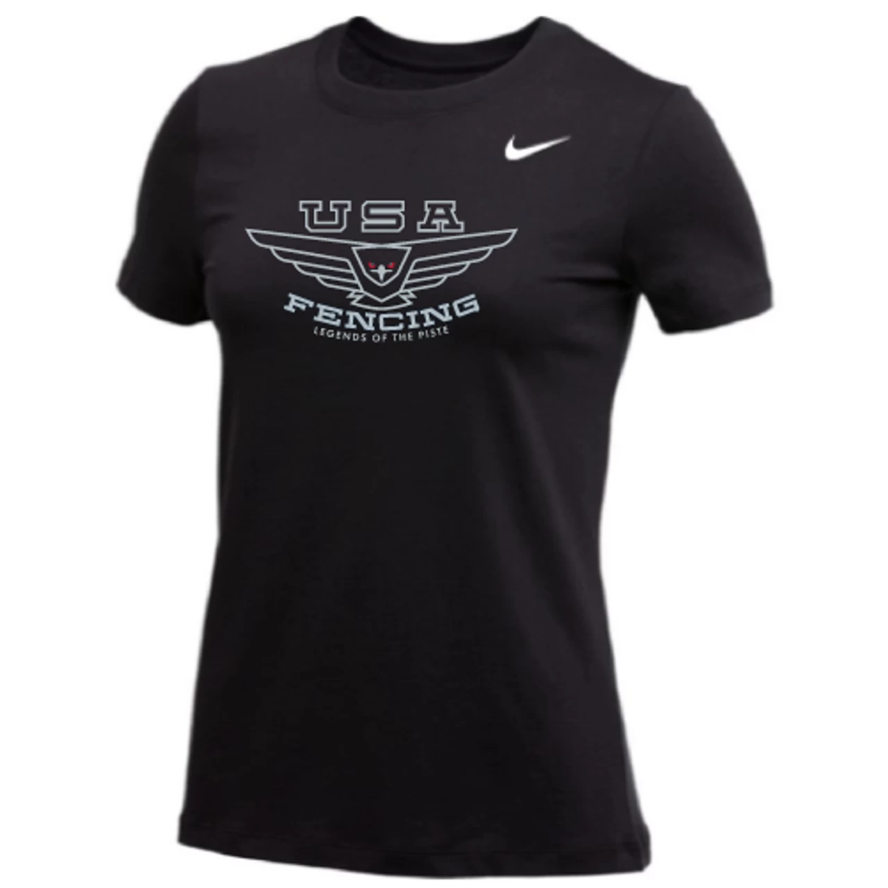Nike Women's USA Fencing Legends Of The Piste Tee - Black/Silver