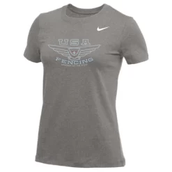 Nike Women's USA Fencing Legends Of The Piste Tee - Grey/Silver