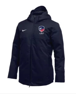 Nike Men's USA Fencing Team Down Filled Parka - Navy/Red/White/Blue