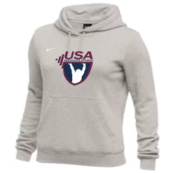 Nike Women's USA Weightlifting Club Fleece Hoodie - Grey