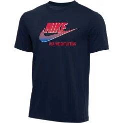 Nike Men's USA Weightlifting Nike Swoosh Tee - Black/Red/Blue