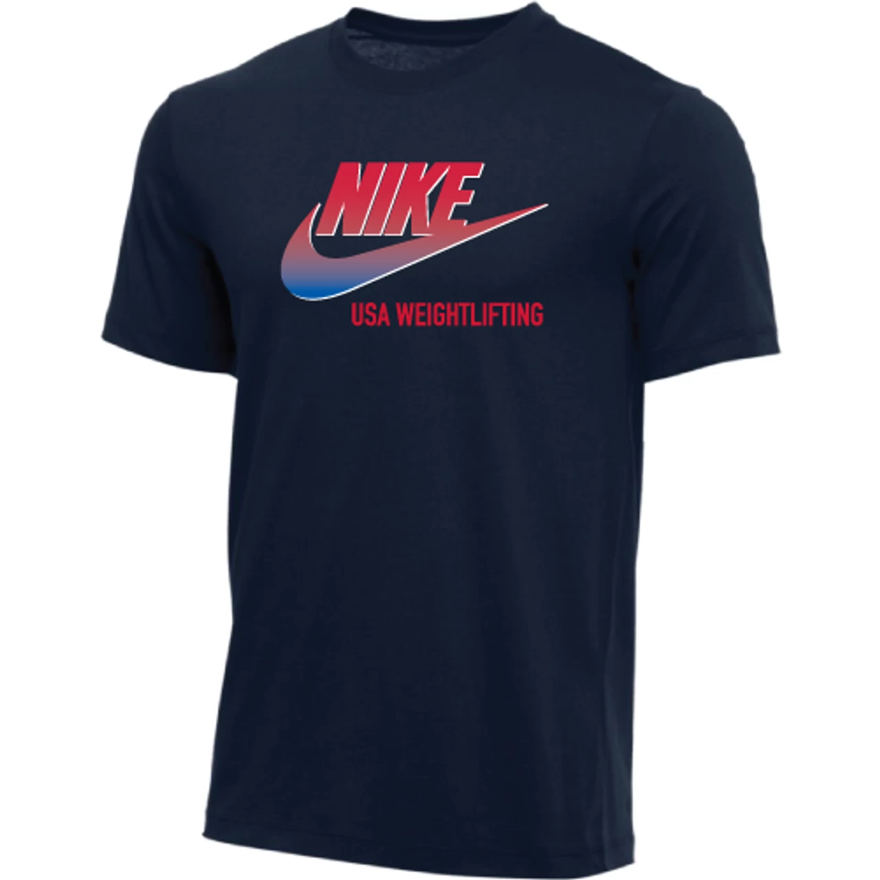 Nike Men's USA Weightlifting Nike Swoosh Tee - Black/Red/Blue
