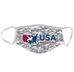 USA Wrestling Non-Medical Face Covering - White/Digi Camo