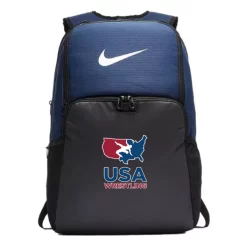 Nike USA Wrestling Brasilia Backpack - Midnight Navy/Black/White