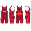 Nike Youth USA Wrestling Budapest Tour Wrestling Singlet - Red
