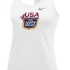 Nike Women's USA Weightlifting Virtual Super Champs Balance Tank - White