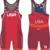 Nike Youth USA Wrestling Old Glory Singlet - Red