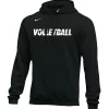 Nike Men's Volleyball Club Fleece Hoodie - Black/White