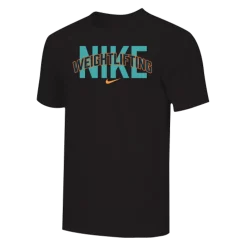 Nike Men's Weightlifting Arch Tee - Black/Blue/Orange