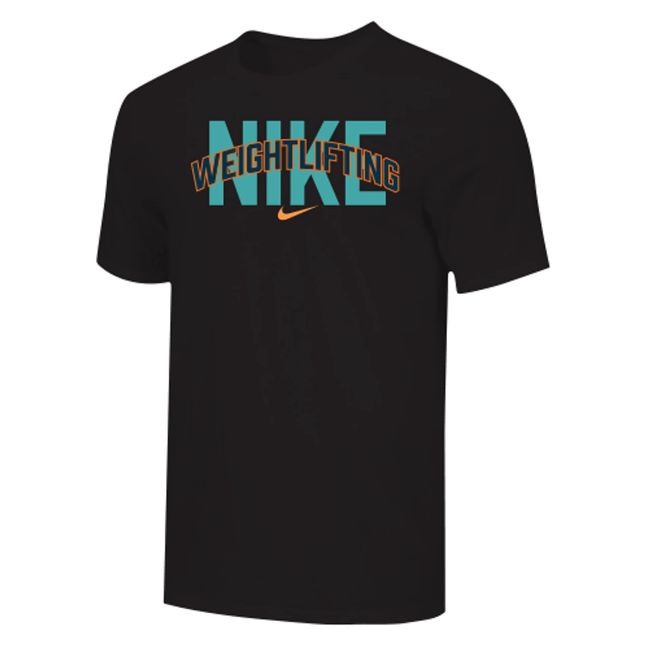 Nike Men's Weightlifting Arch Tee - Black/Blue/Orange
