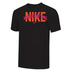Nike Men's Weightlifting Arch Tee - Black/Pink/Orange
