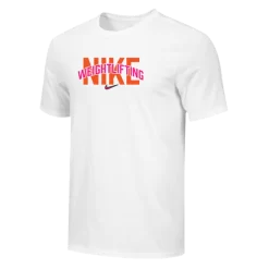 Nike Men's Weightlifting Arch Tee - White/Pink/Orange