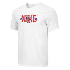 Nike Men's Weightlifting Arch Tee - White/Purple/Red