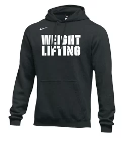 Nike Men's Weightlifting Stacked Club Fleece Hoodie - Black/White