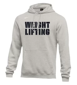 Nike Men's Weightlifting Stacked Club Fleece Hoodie - Grey/Black