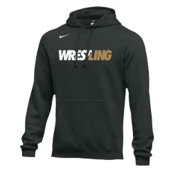 Nike Men's Wrestling Club Fleece Hoodie - Black/White/Gold