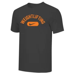Nike Men's Weightlifting Swoosh Tee - Black/Fluorescent Orange
