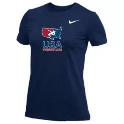 Nike Women's USA Wrestling Tee - Navy