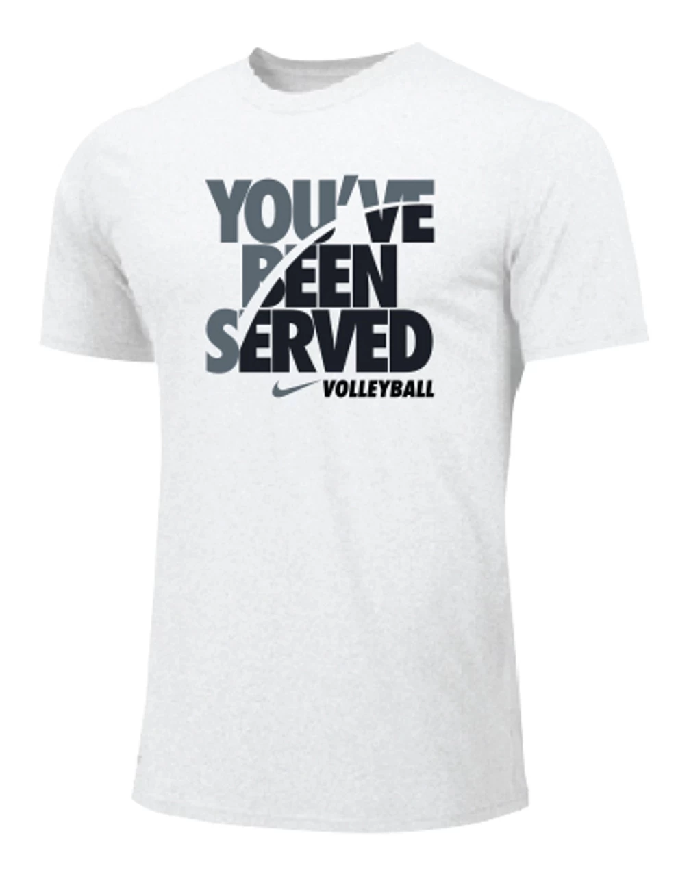 Nike Men's Volleyball You've Been Served Tee - White/Grey/Black