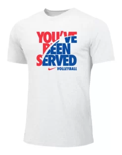 Nike Women's Volleyball You've Been Served Tee - White/Red/Blue