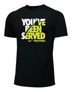 Nike Women's Volleyball You've Been Served Tee - Black/White/Volt