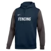 Nike Men's Fencing Club Fleece Color Block Hoodie - Navy/Grey