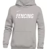 Nike Women's Fencing Club Fleece Hoodie - Grey/White