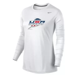 Nike Women's USA Racquetball Team Legend LS Crew - White