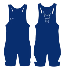 Nike Youth Grappler Elite Wrestling Singlet - Royal / White