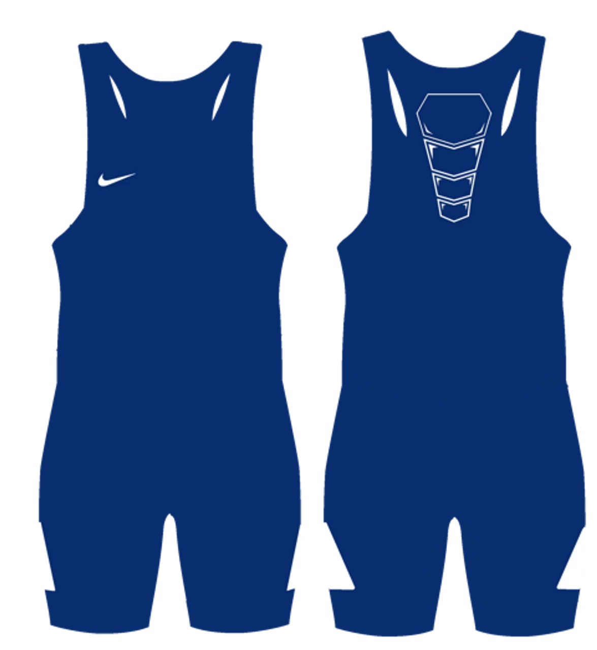 Nike Youth Grappler Elite Wrestling Singlet - Royal / White