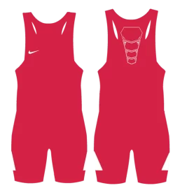 Nike Youth Grappler Elite Wrestling Singlet - Scarlet / White
