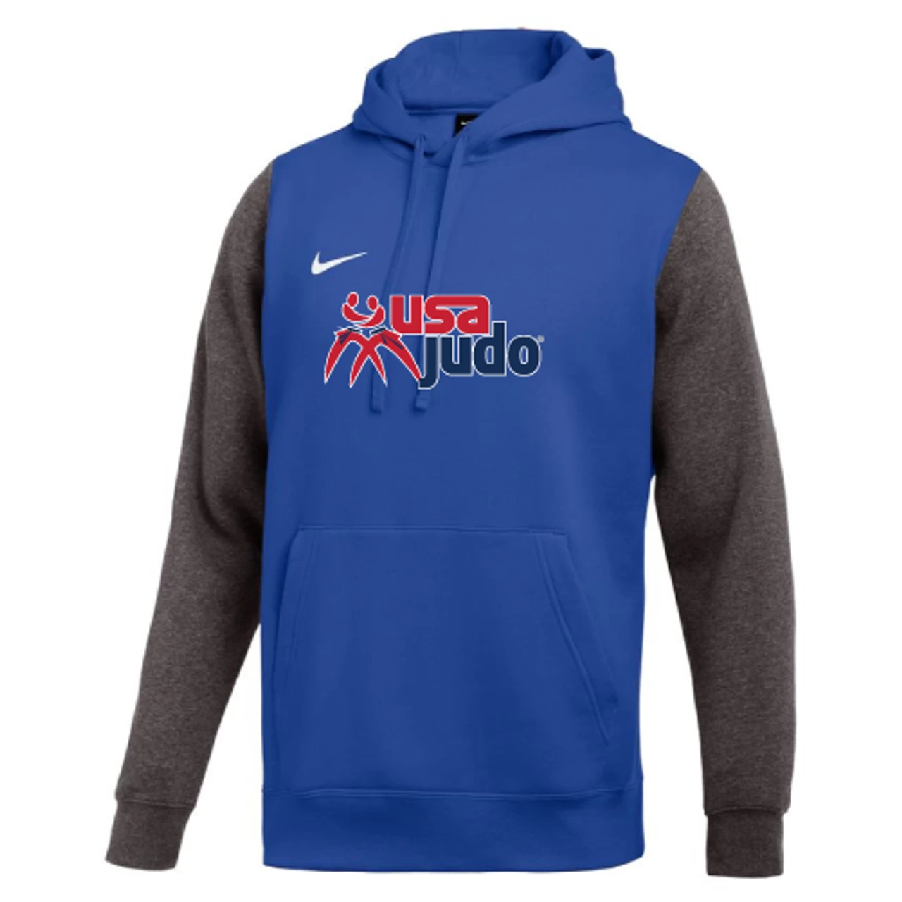 Nike Men's USA Judo Club Fleece Color Block Hoodie - Royal/Grey