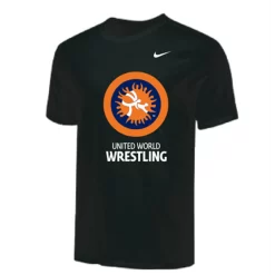 Nike Youth UWW Circle Logo Tee - Black/Orange/Blue