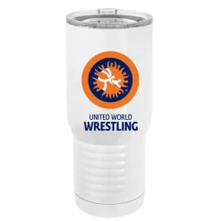 UWW Polar Camel Stainless Steel 20 Oz Travel Mug - White/Orange/Blue
