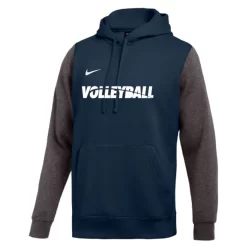 Nike Men's Club Volleyball Fleece Color Block Hoodie - Navy/Grey