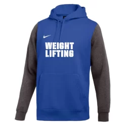 Nike Men's Weightlifting Club Fleece Color Block Hoodie - Royal/Grey